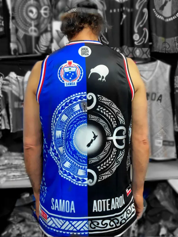 • KIDS Maori Half Samoa Singlet by Jandal Broz