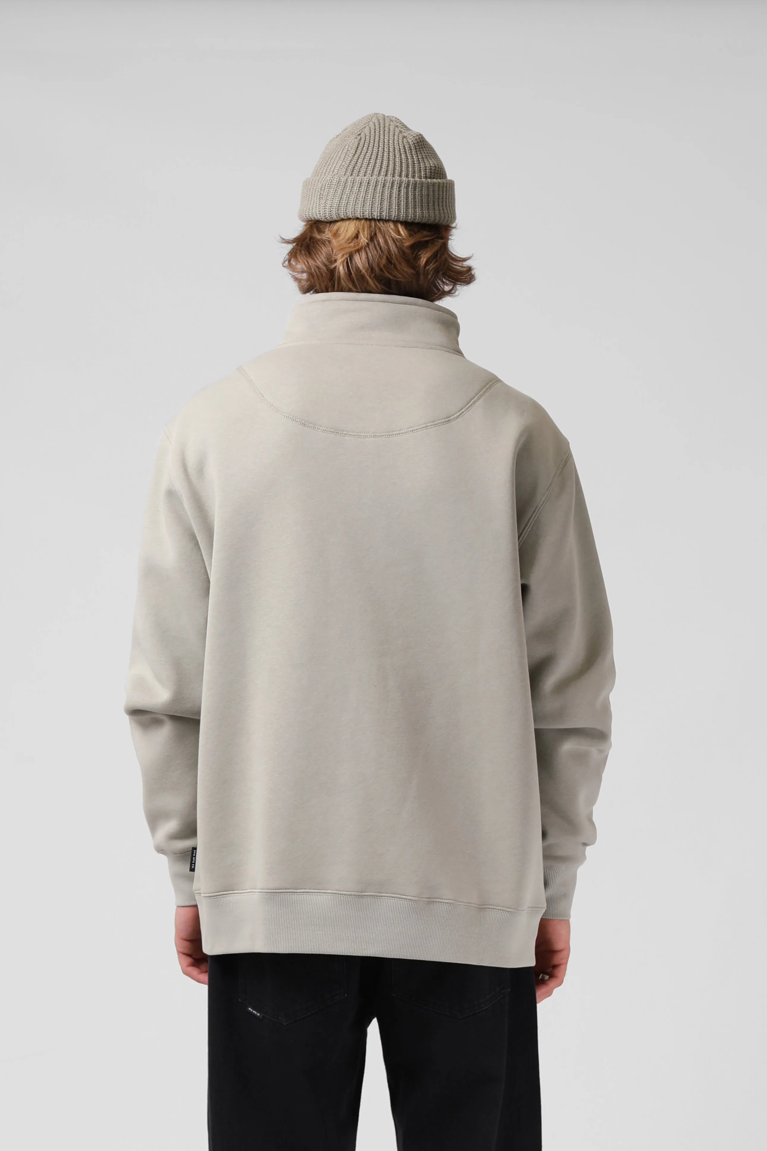 1/4 Zip Sweater - Abbey Stone