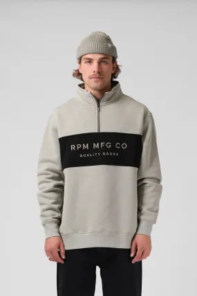 1/4 Zip Sweater - Abbey Stone