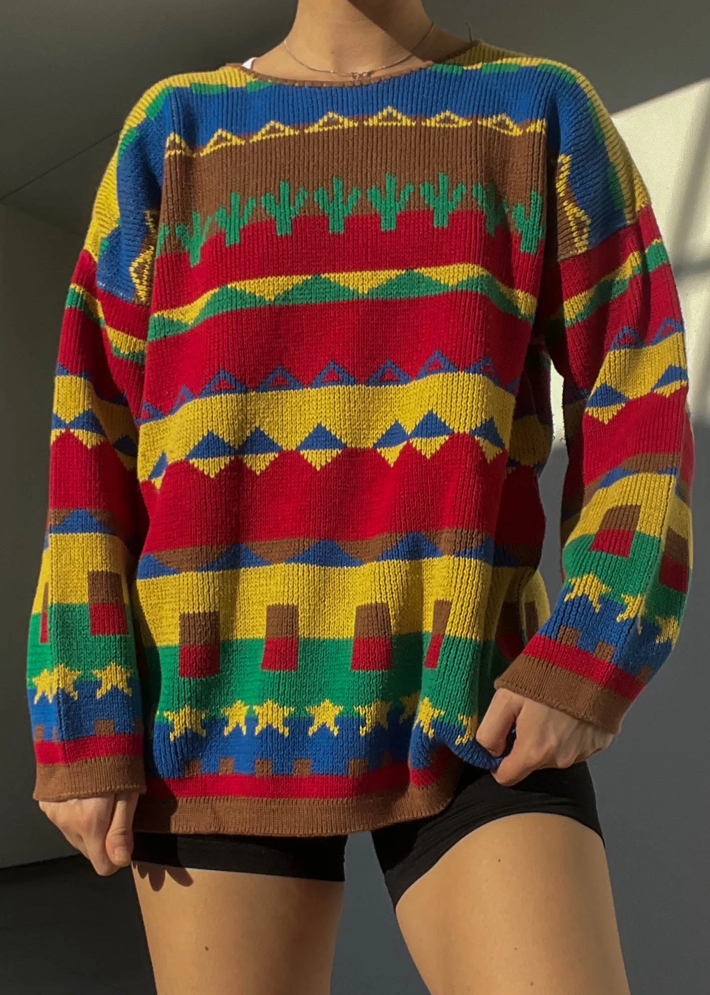 80's Rainbow Desert Knit (L)