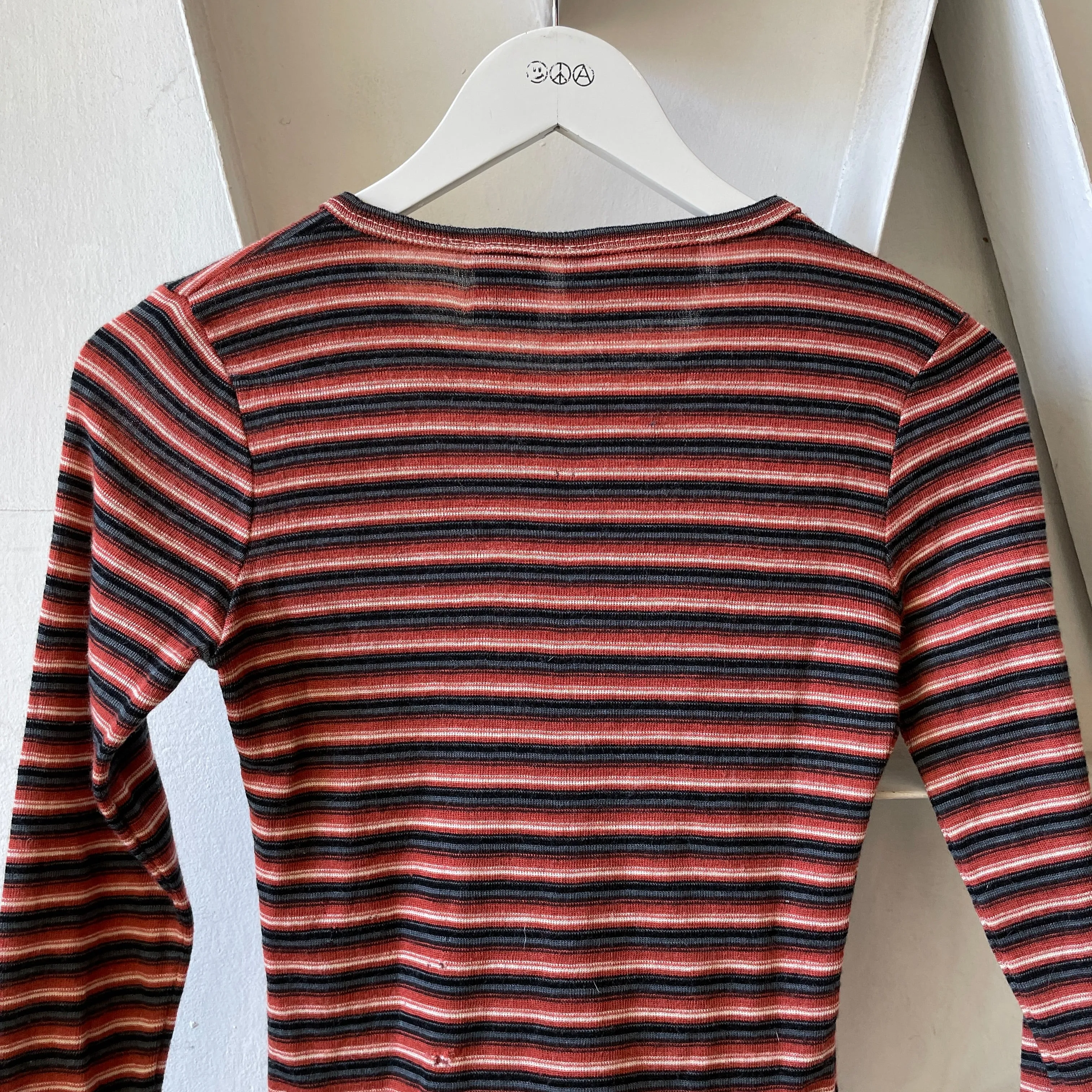 80’s Striped Thermal Tee - XS
