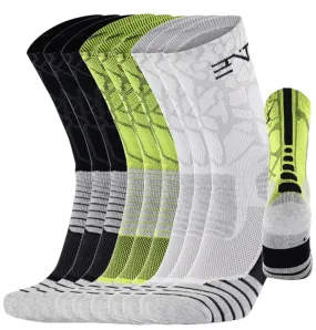 9PK PATTERNED ENTITLED SOCKS - White/Yellow/Black