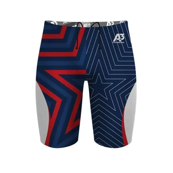 A3 Performance USA Stars Male Jammer Swimsuit