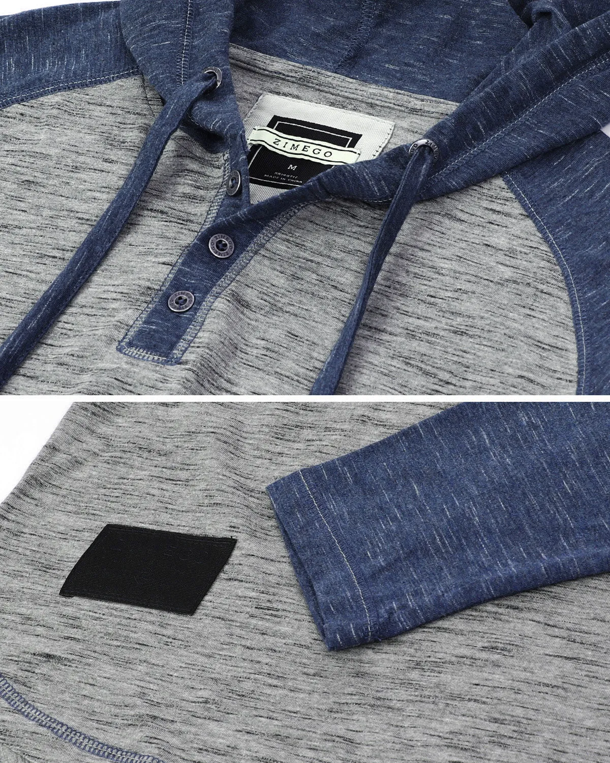 Active Raglan Henley Hoodies