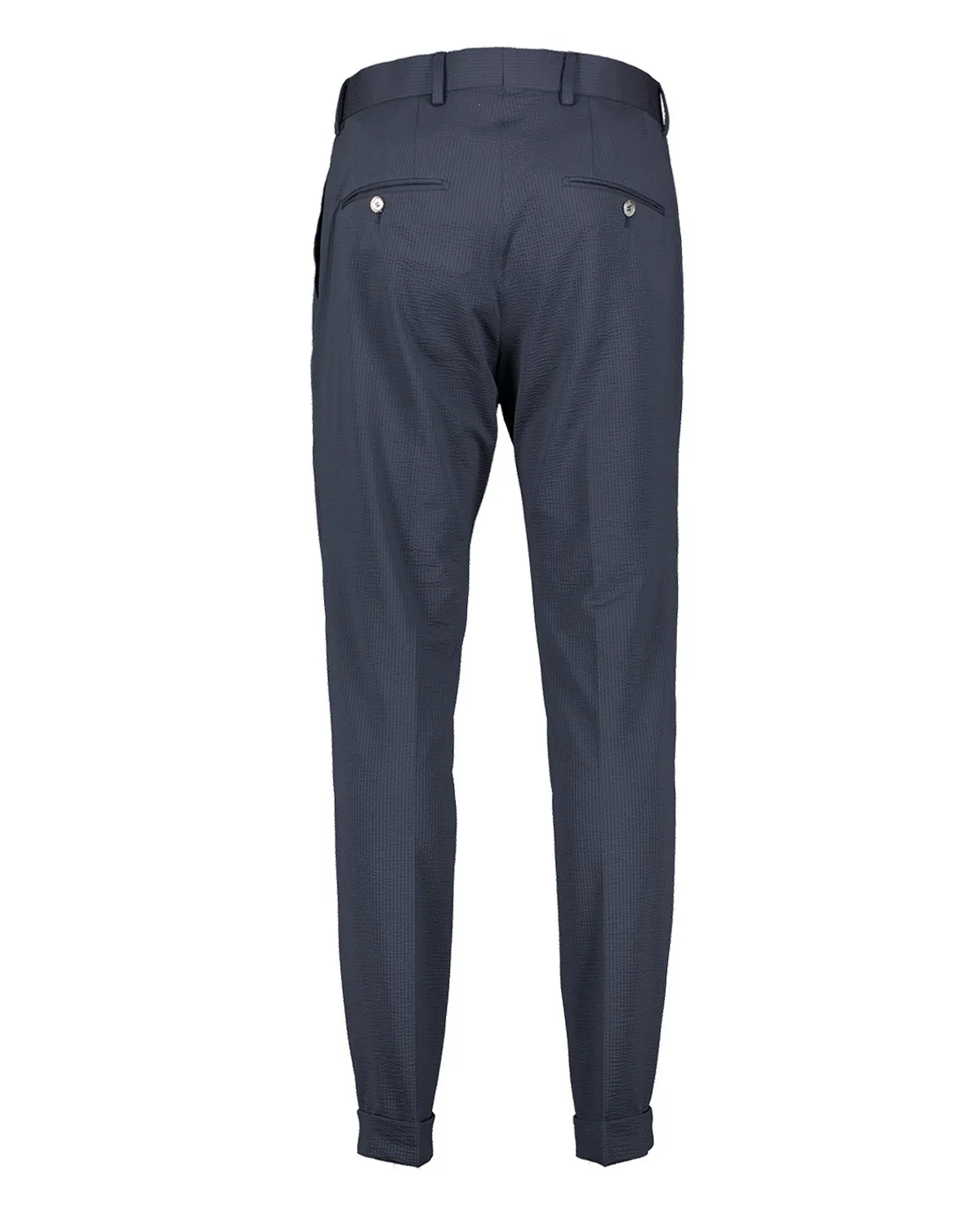 Alex Navy Stretch Seersucker Trousers
