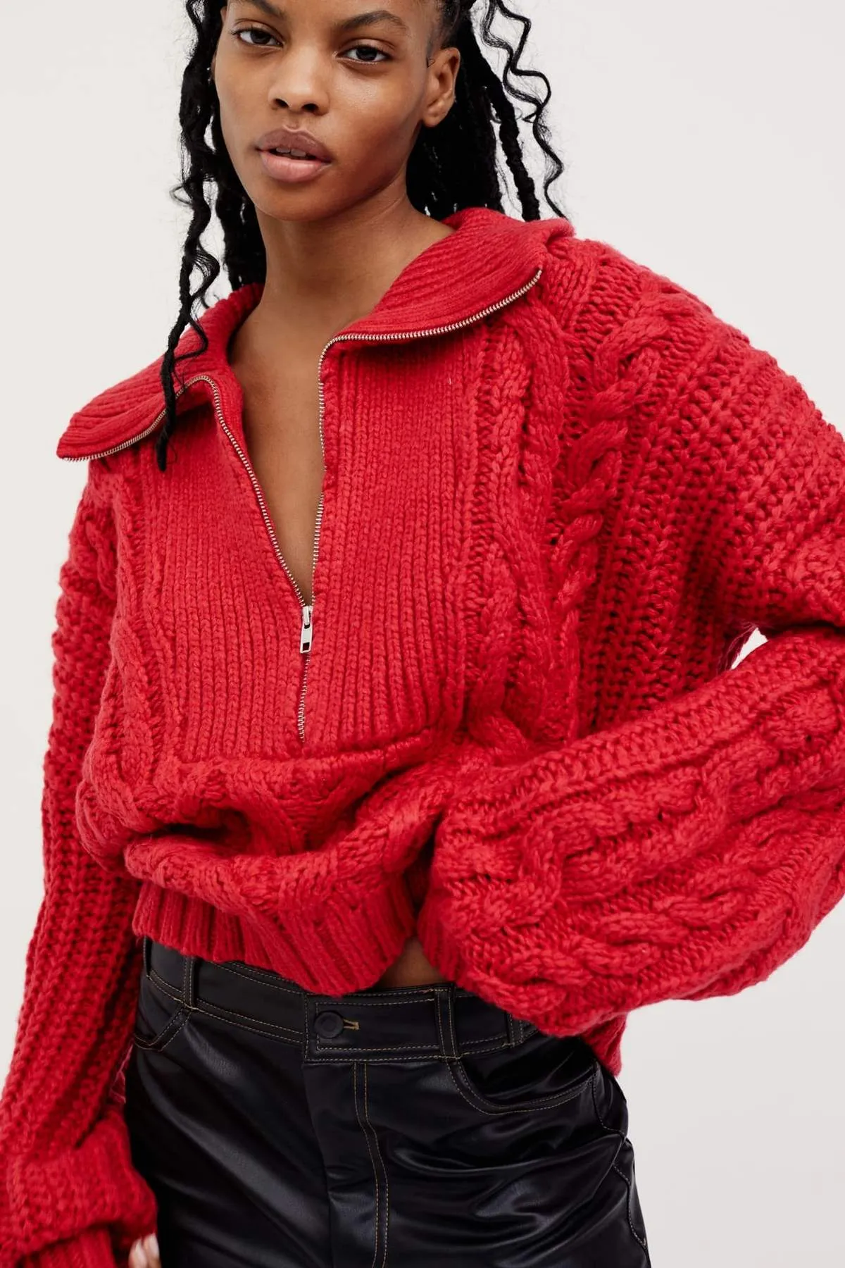 Andie Zip Front Sweater