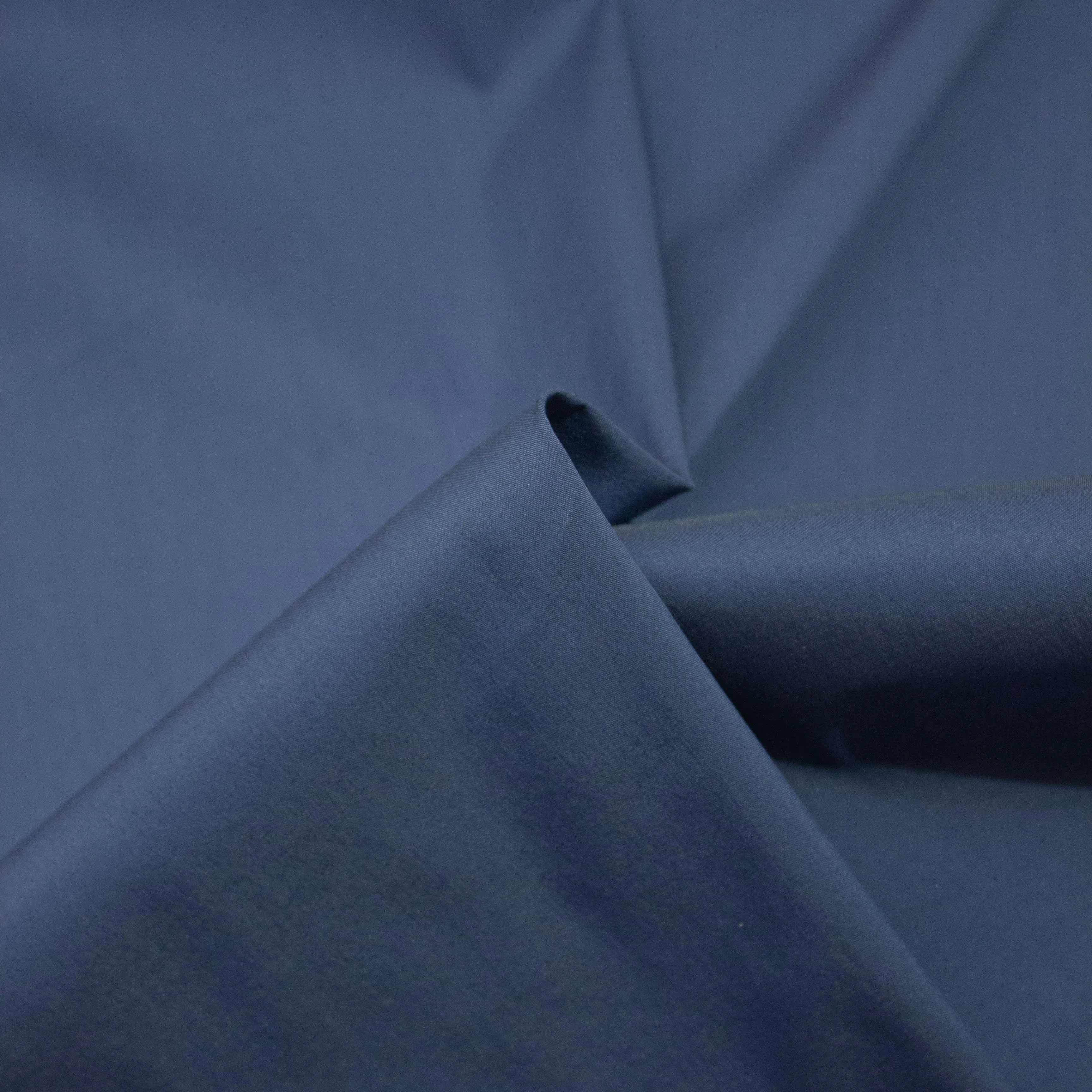 Ans Blue Cotton Poplin Stretch