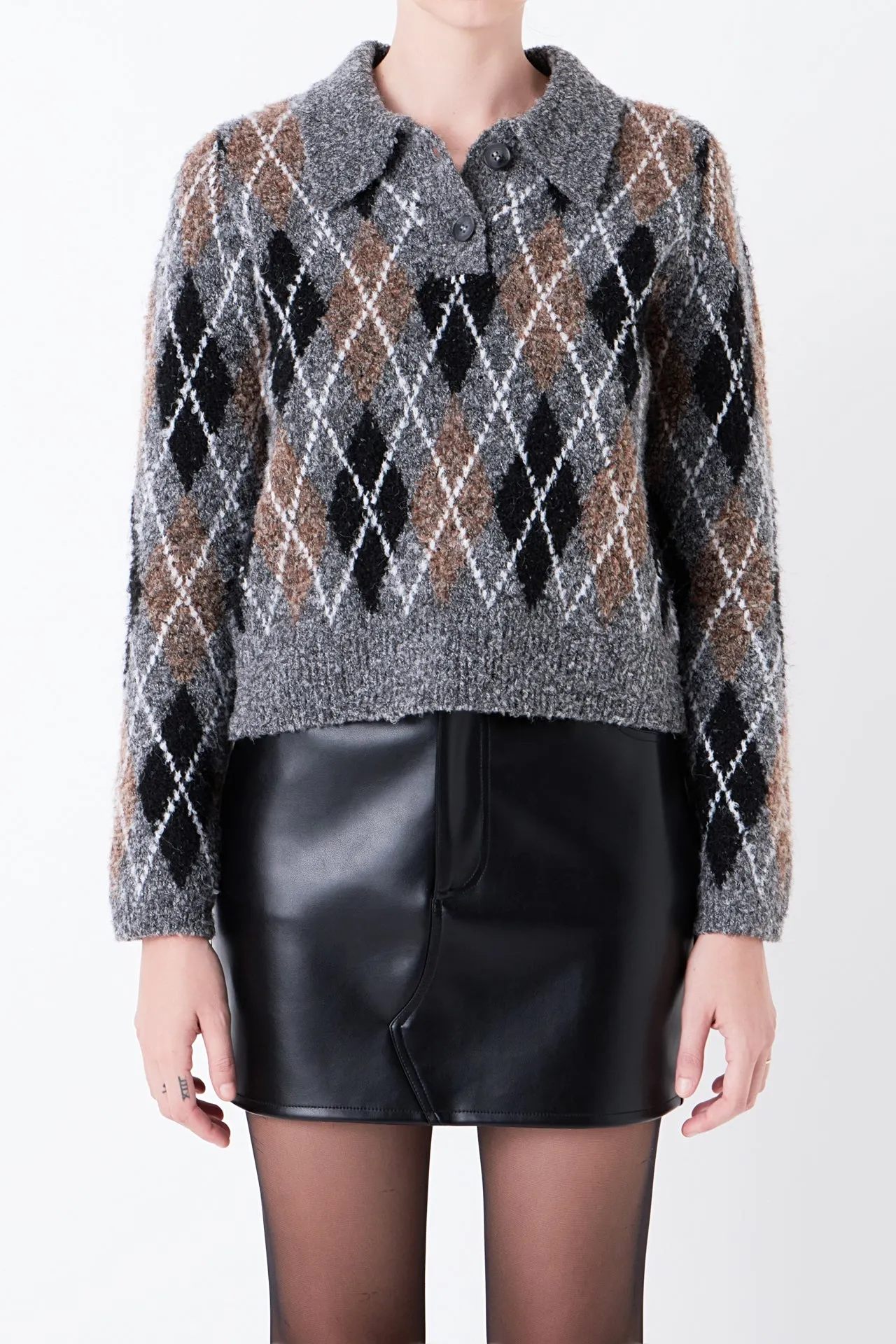 Argyle Collared Sweater