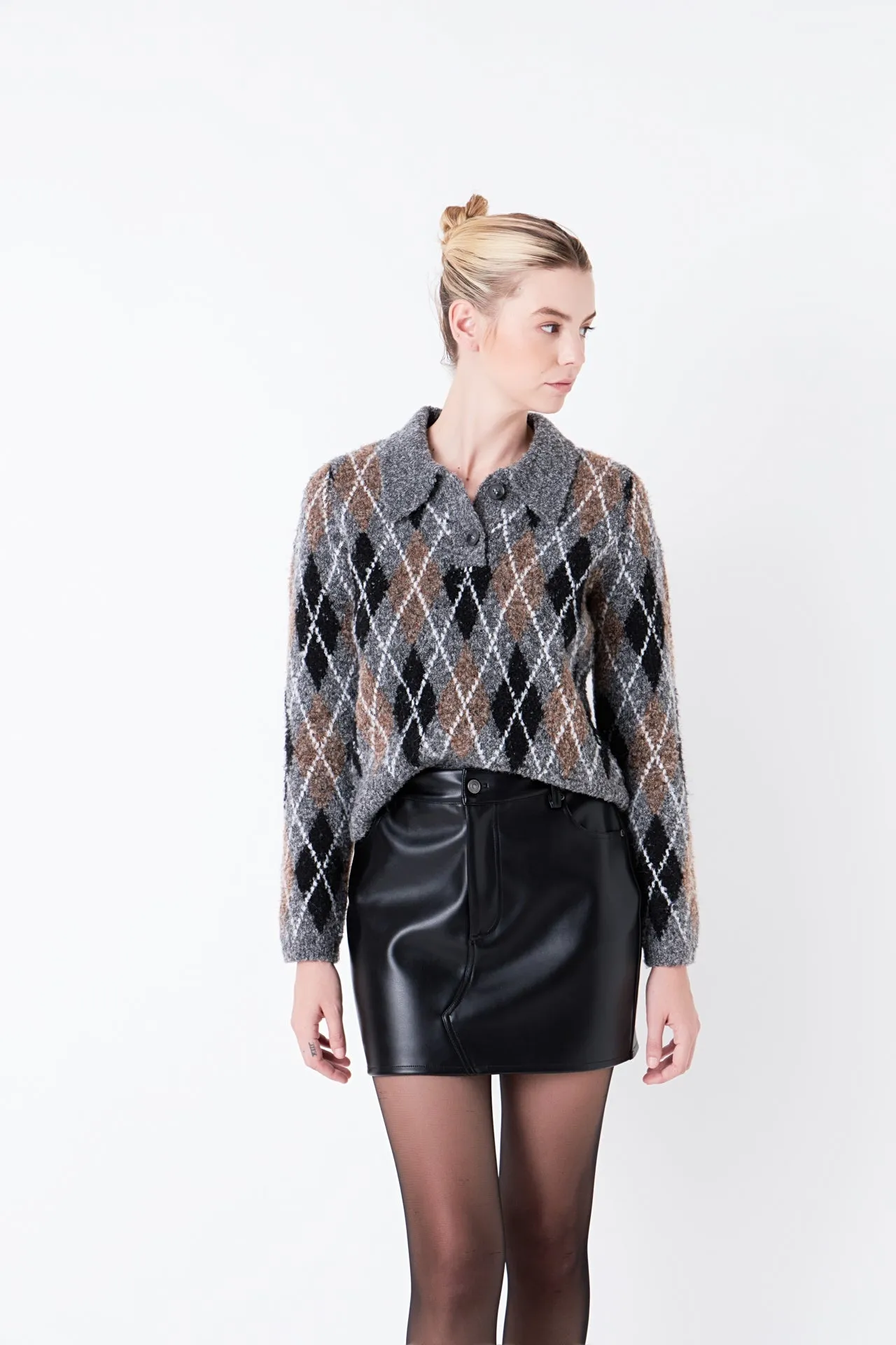 Argyle Collared Sweater