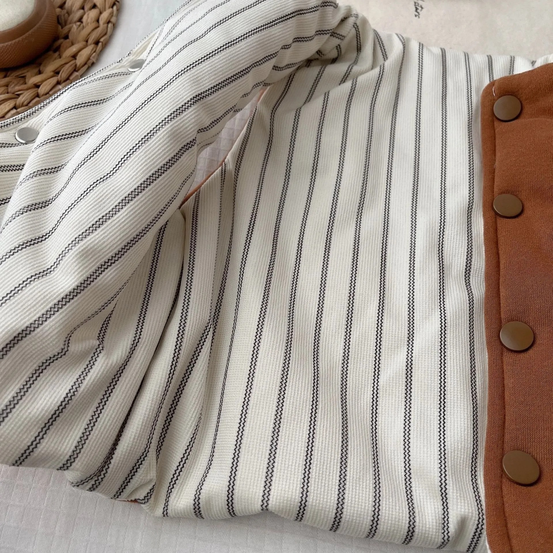 Baby Toddler Striped Reversible Quilted Vest