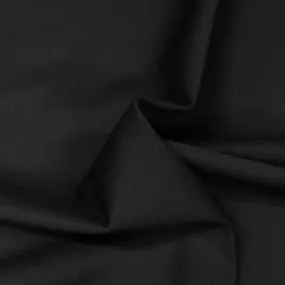 Baris Black Viscose Polyester Blend Stretch