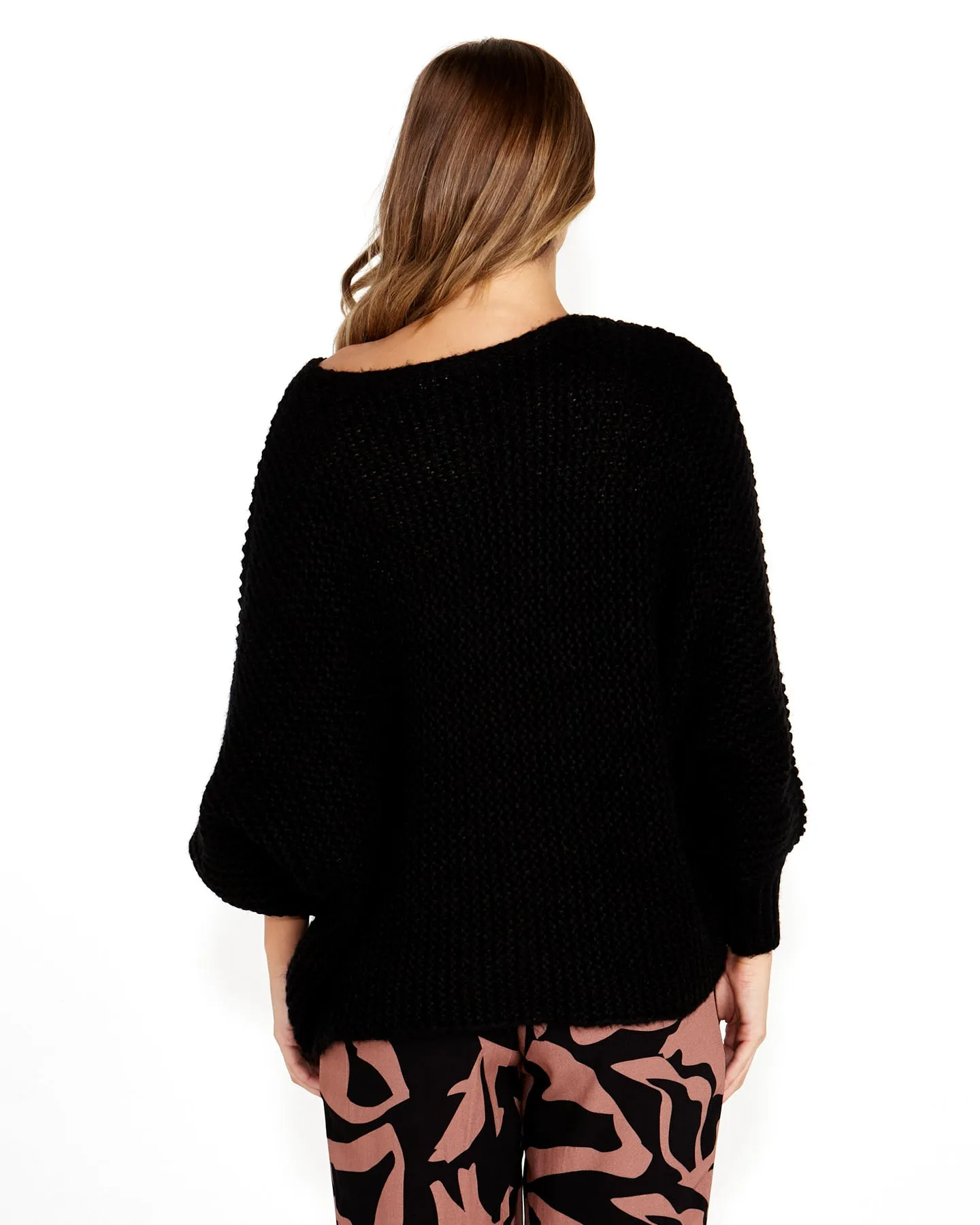 Belinda Chunky Cable Knit - Black