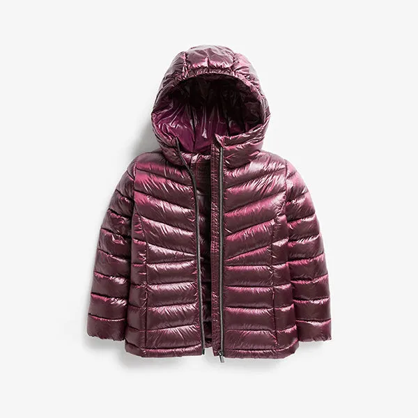 Berry Red Shower Resistant Padded Jacket (3-12yrs)