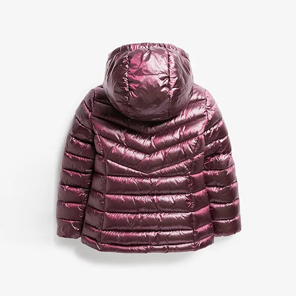 Berry Red Shower Resistant Padded Jacket (3-12yrs)