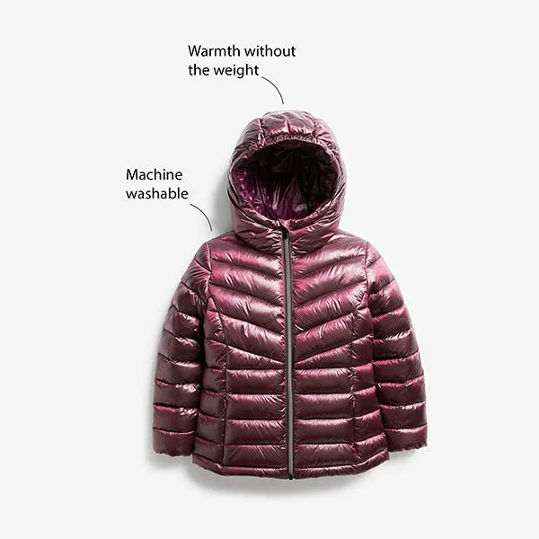 Berry Red Shower Resistant Padded Jacket (3-12yrs)