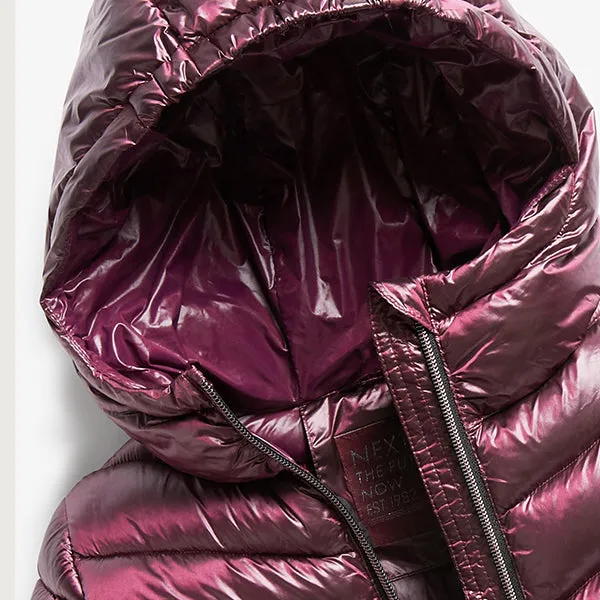 Berry Red Shower Resistant Padded Jacket (3-12yrs)