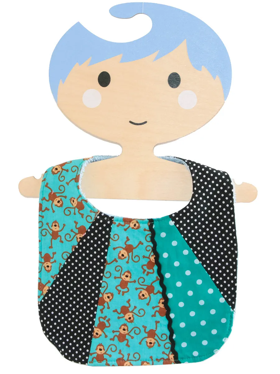 (BIB3) Patchwork Baby Bib Pattern  (0-24M)