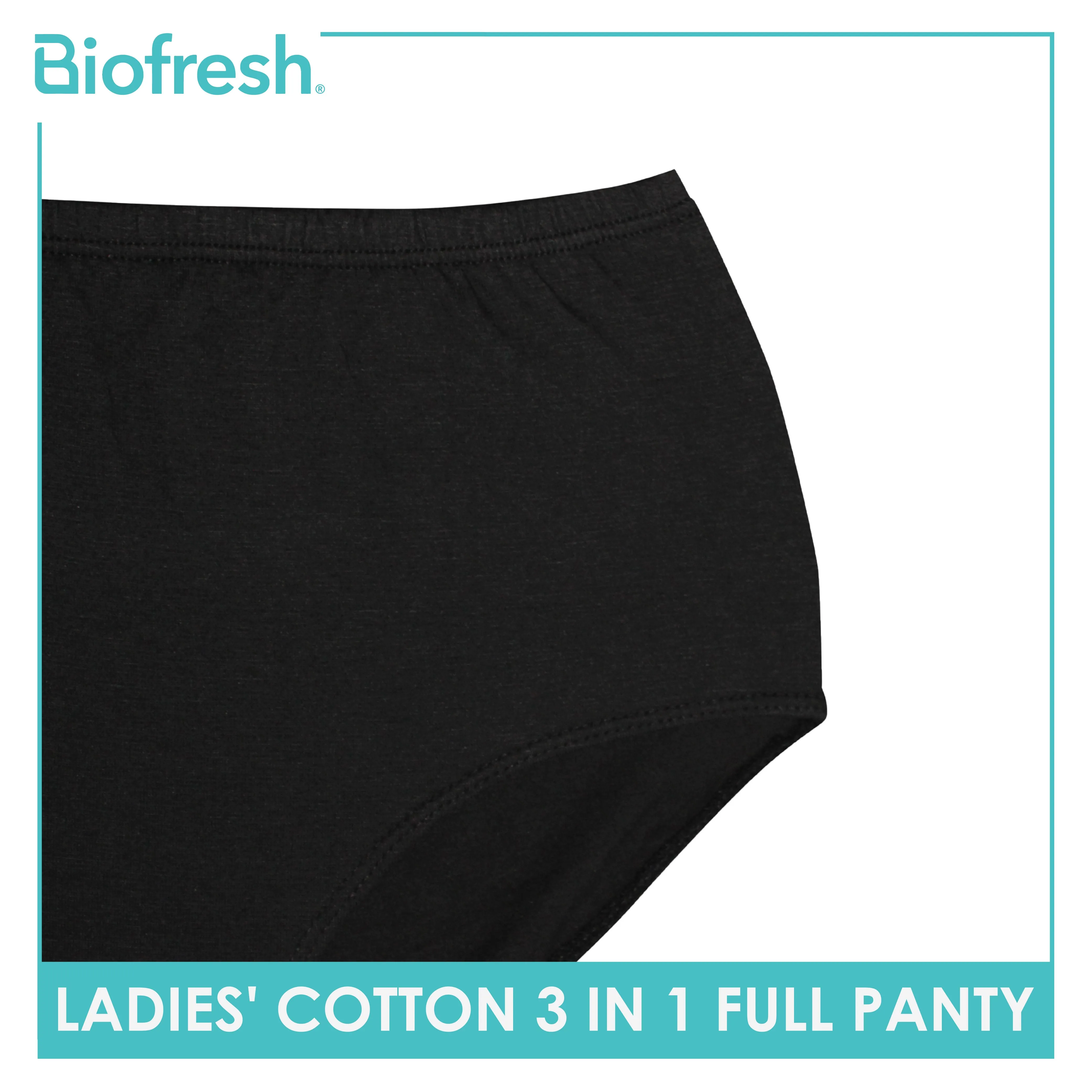 Biofresh Ladies' Antimicrobial Cotton Full Panty 3 pieces in a pack ULPRG1