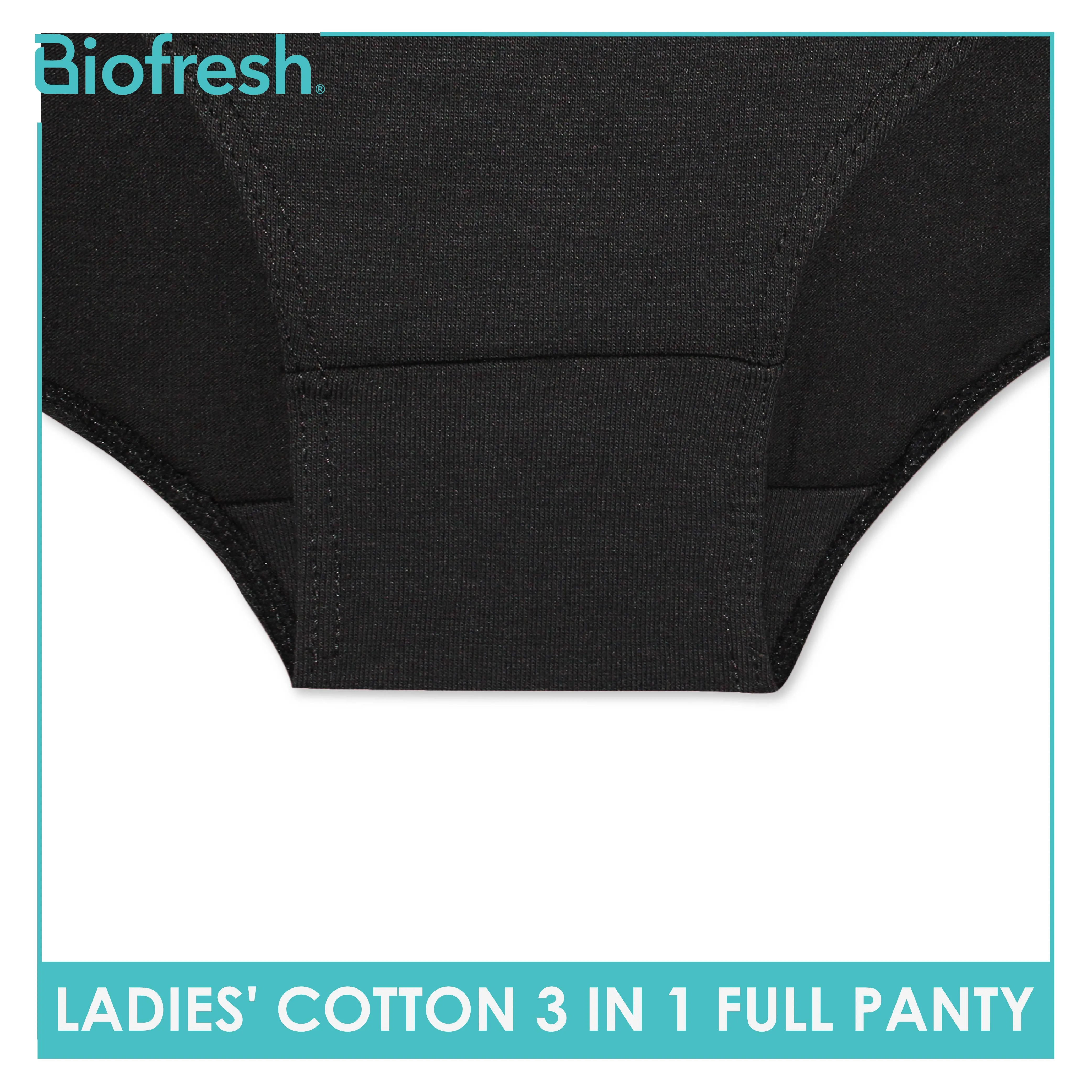 Biofresh Ladies' Antimicrobial Cotton Full Panty 3 pieces in a pack ULPRG1