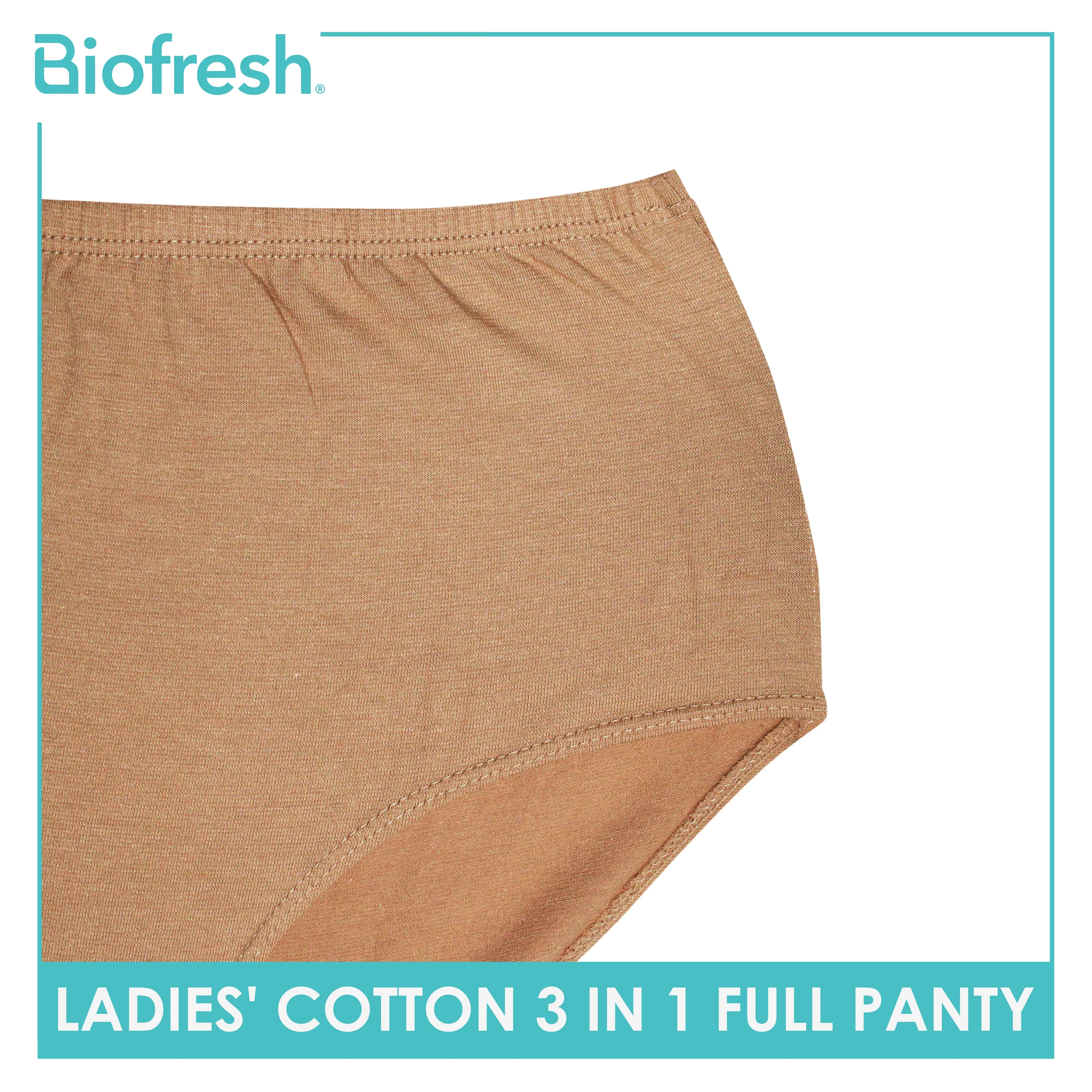 Biofresh Ladies' Antimicrobial Cotton Full Panty 3 pieces in a pack ULPRG1