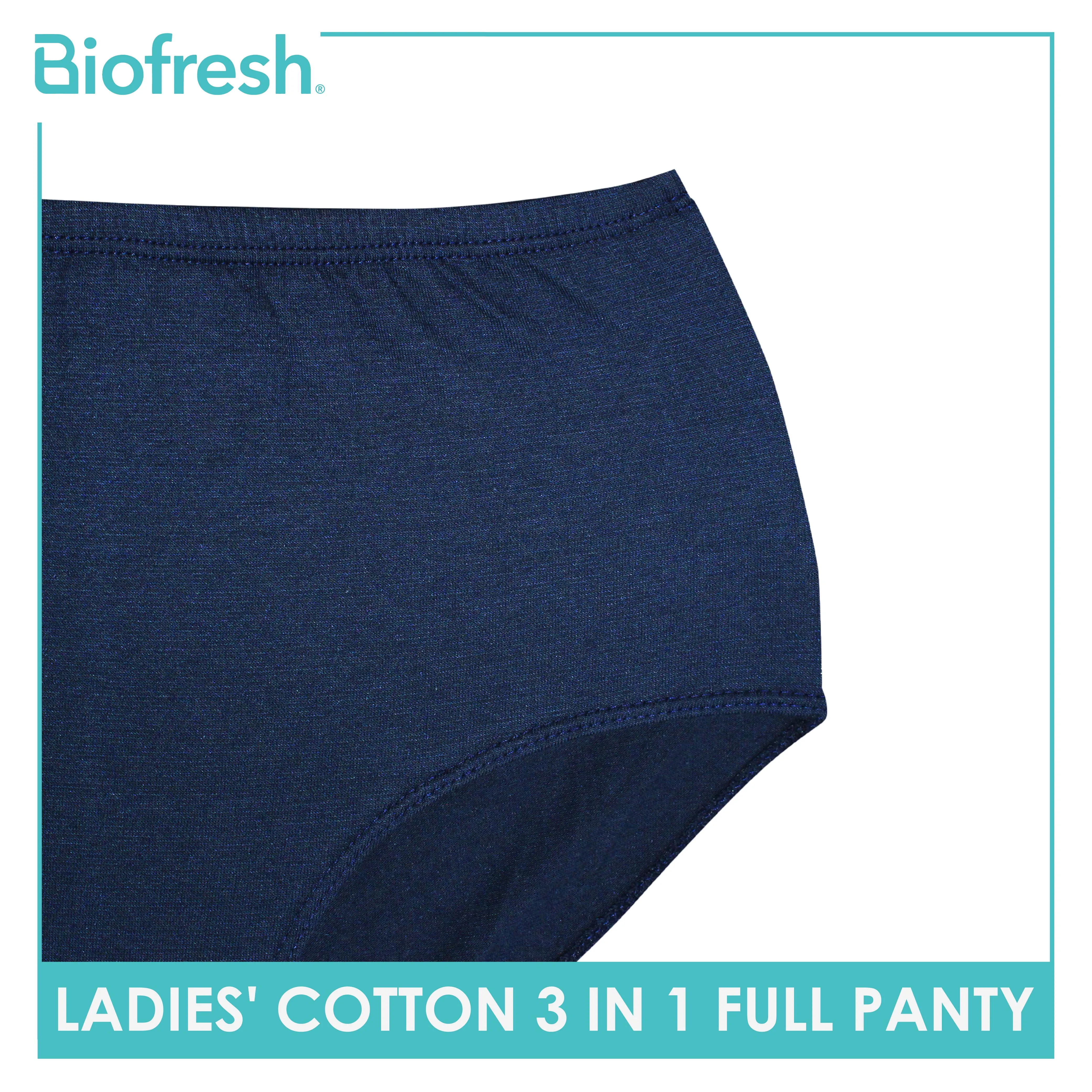 Biofresh Ladies' Antimicrobial Cotton Full Panty 3 pieces in a pack ULPRG1