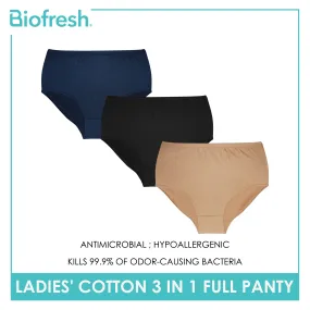 Biofresh Ladies' Antimicrobial Cotton Full Panty 3 pieces in a pack ULPRG1