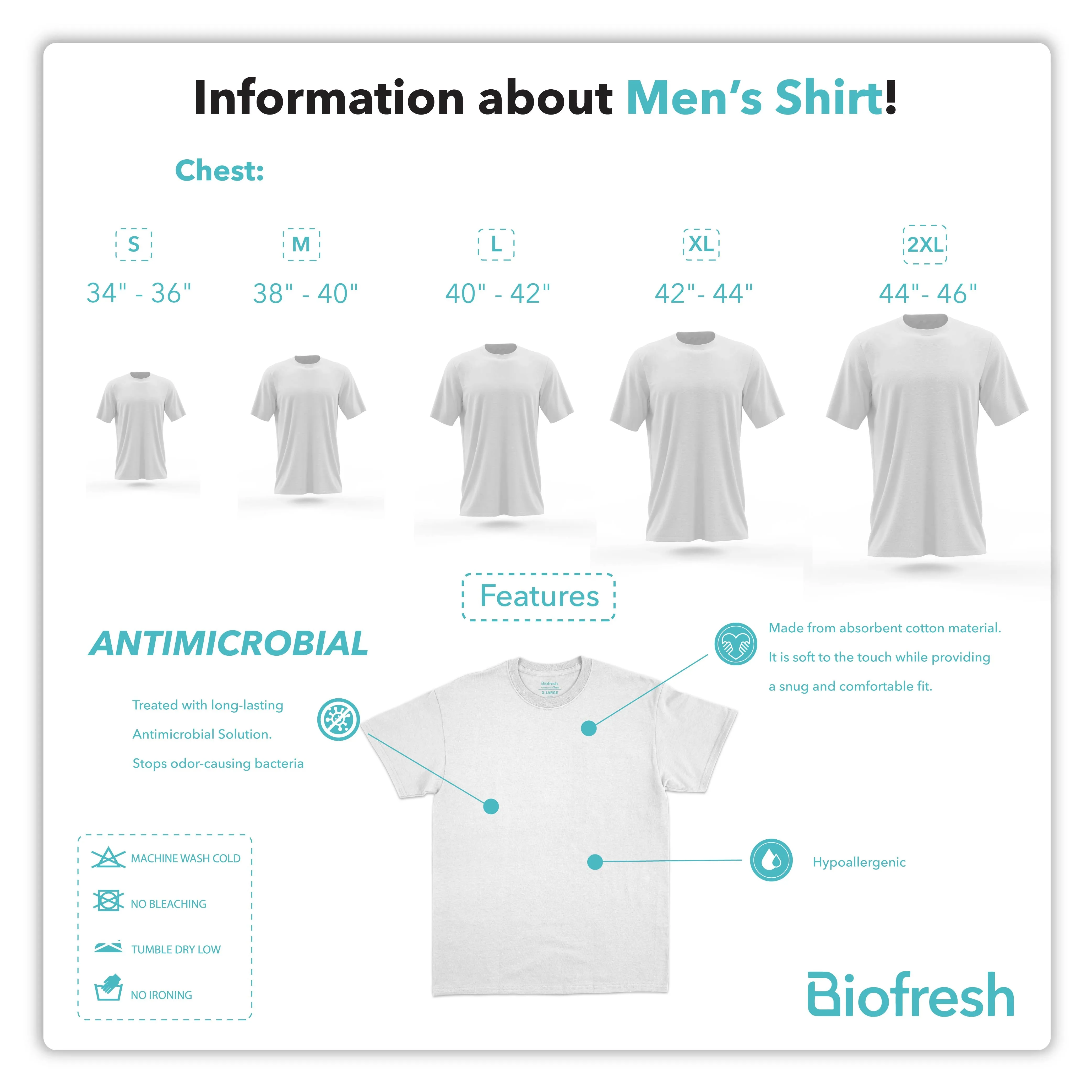 Biofresh RMUSV01 Men's V-neck Sleeveless Shirt 1 piece