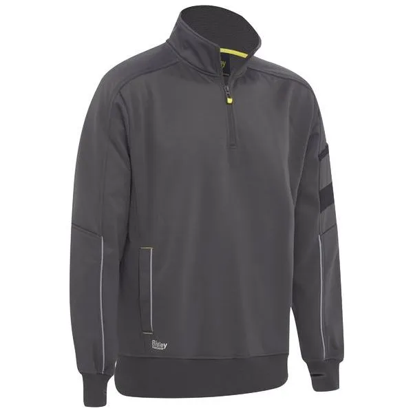 Bisley 1/4 Zip Work Fleece Pullover With Sherpa Lining (BK6924) (Clearance)