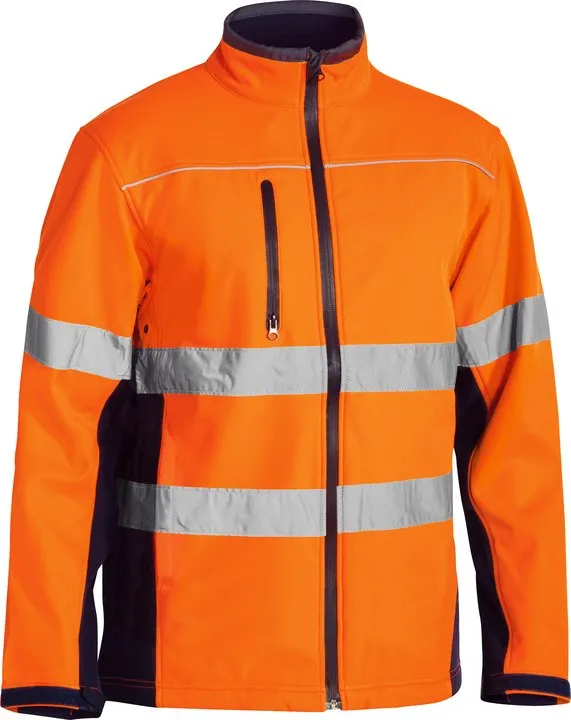 Bisley - BJ6059T Hi Vis Soft Shell Jacket with 3M Reflective Tape