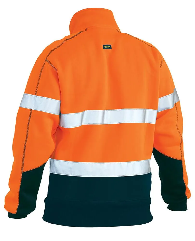 Bisley BK6989T Hi-Vis Taped Fleece Pullover Orange/Navy