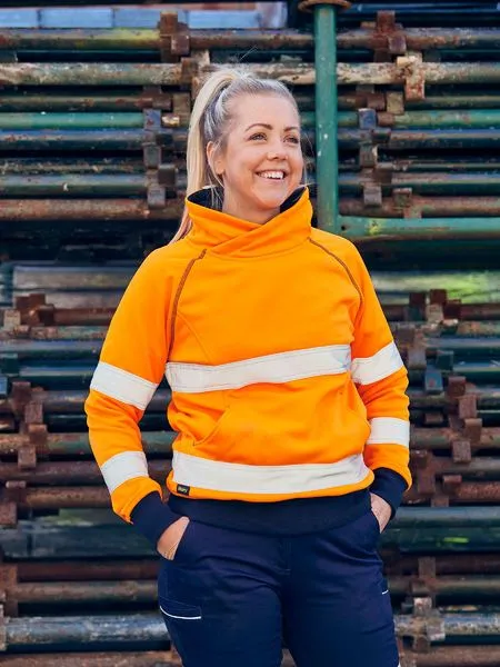 Bisley Women's Taped Hi Vis Fleece Jumper (BKL6818T)