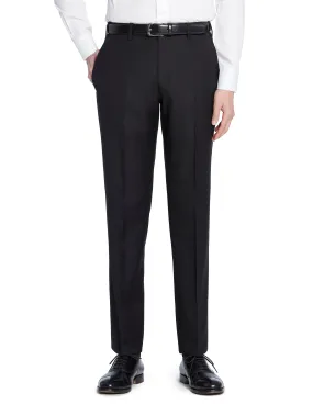Black Natural Stretch Wool Trousers - Model 08 (SLIM)