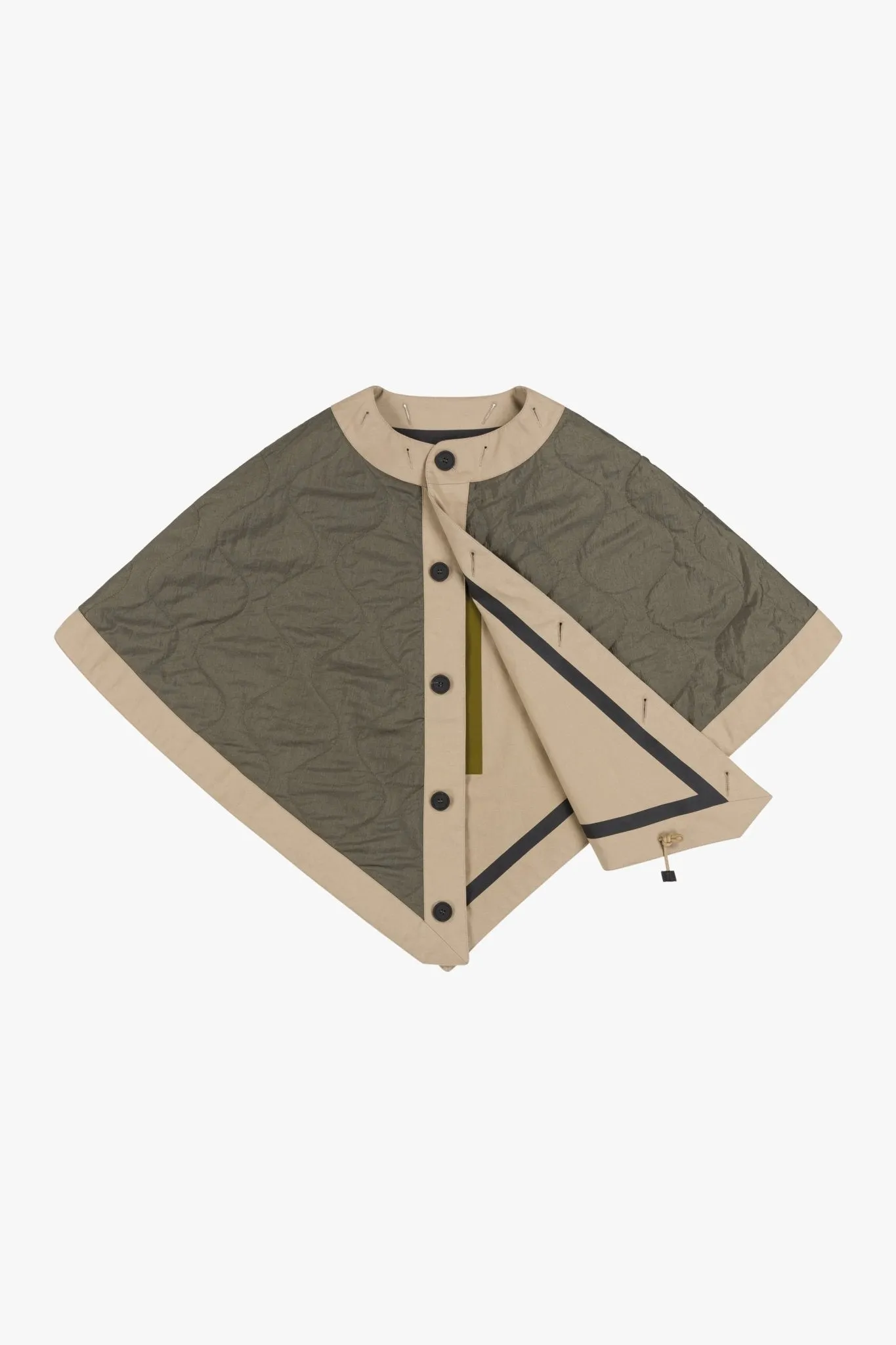 Bonded Rain Cape - Stone / Olive