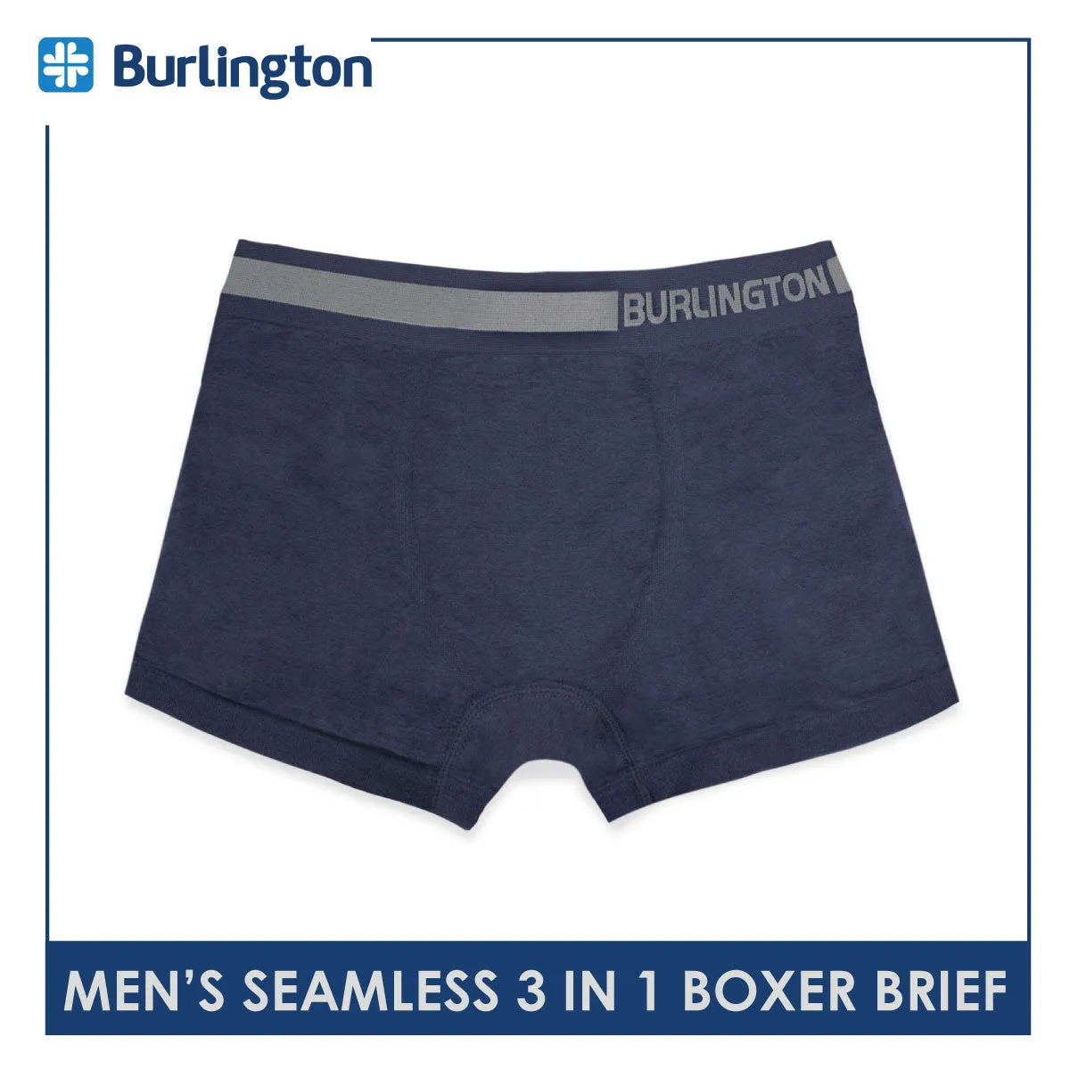 Burlington Men's Seamless Boxer Brief 3 pieces in a pack GTMBBG18