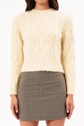 Cable Knit Sweater - Cream