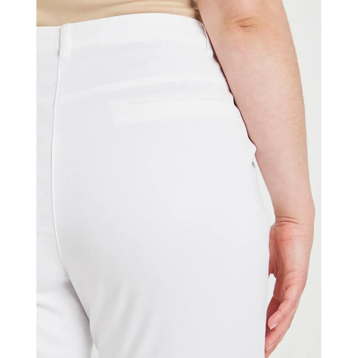 Capsule White Cotton Rich Stretch Chino Trousers