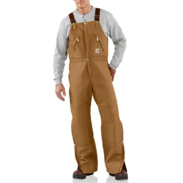 CARHARTT LOOSE FIT FIRM DUCK INSULATED BIBERALL R38