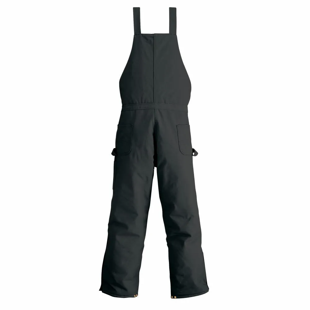 'Carhartt' Men's Zip to Waist Quilt Lined Biberall - Black