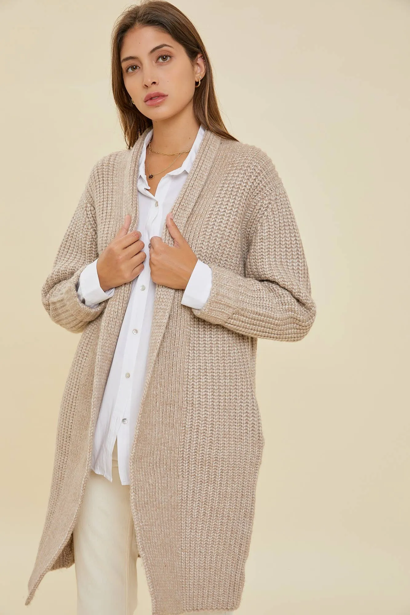 Carols in the Season Chunky Cable Knit Cardigan