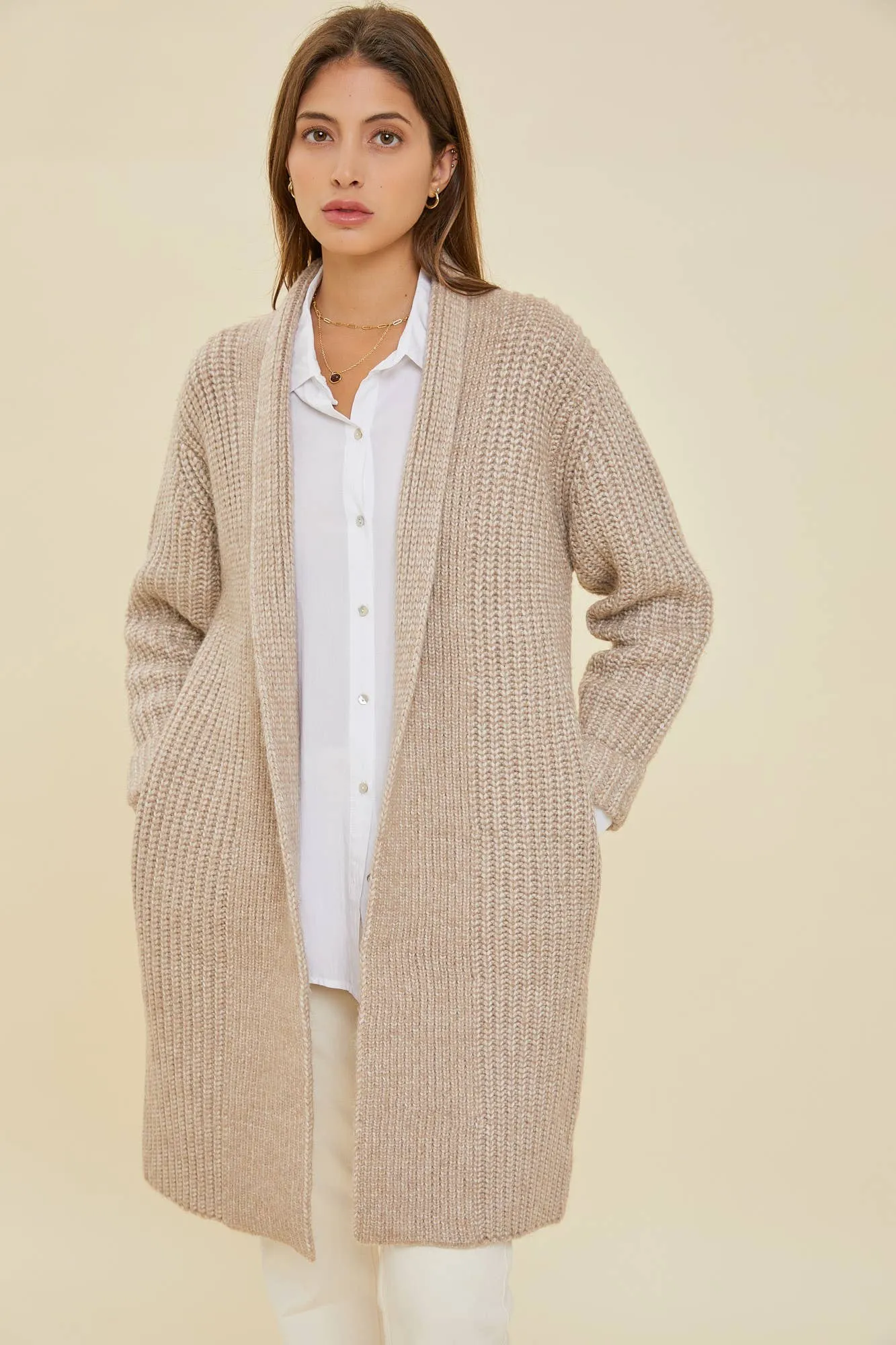 Carols in the Season Chunky Cable Knit Cardigan