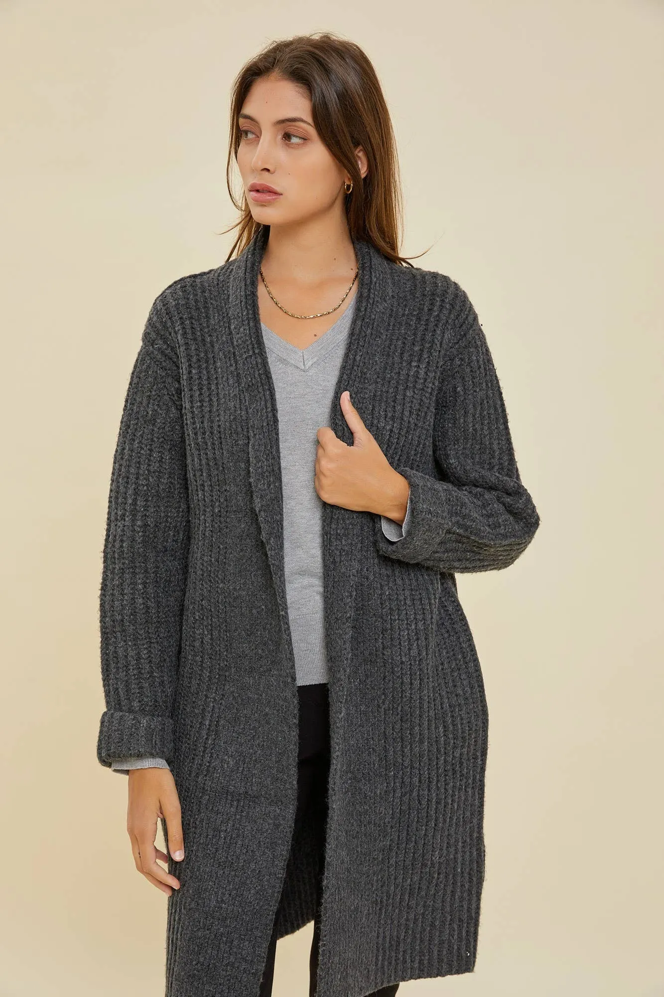 Carols in the Season Chunky Cable Knit Cardigan