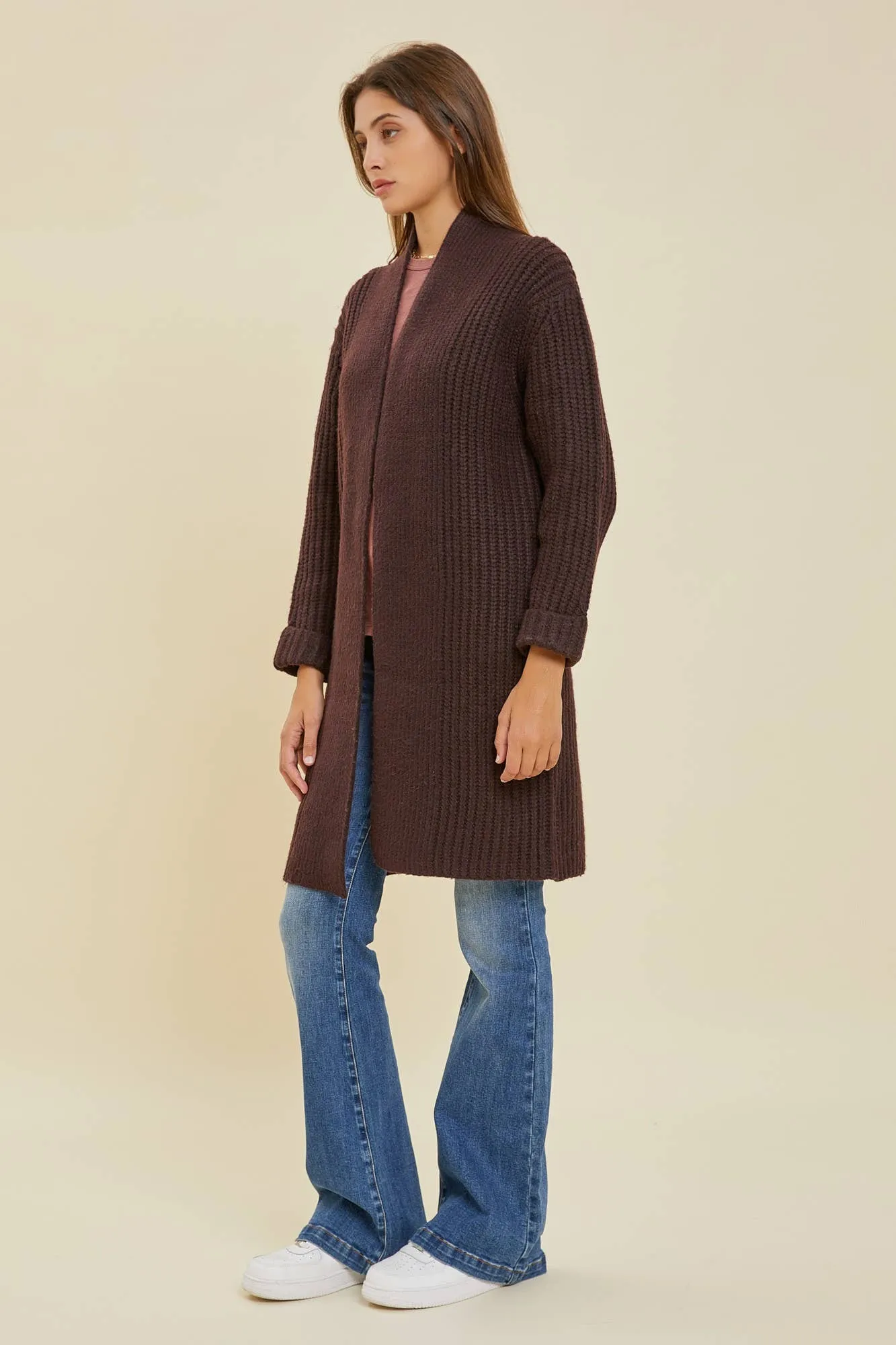Carols in the Season Chunky Cable Knit Cardigan