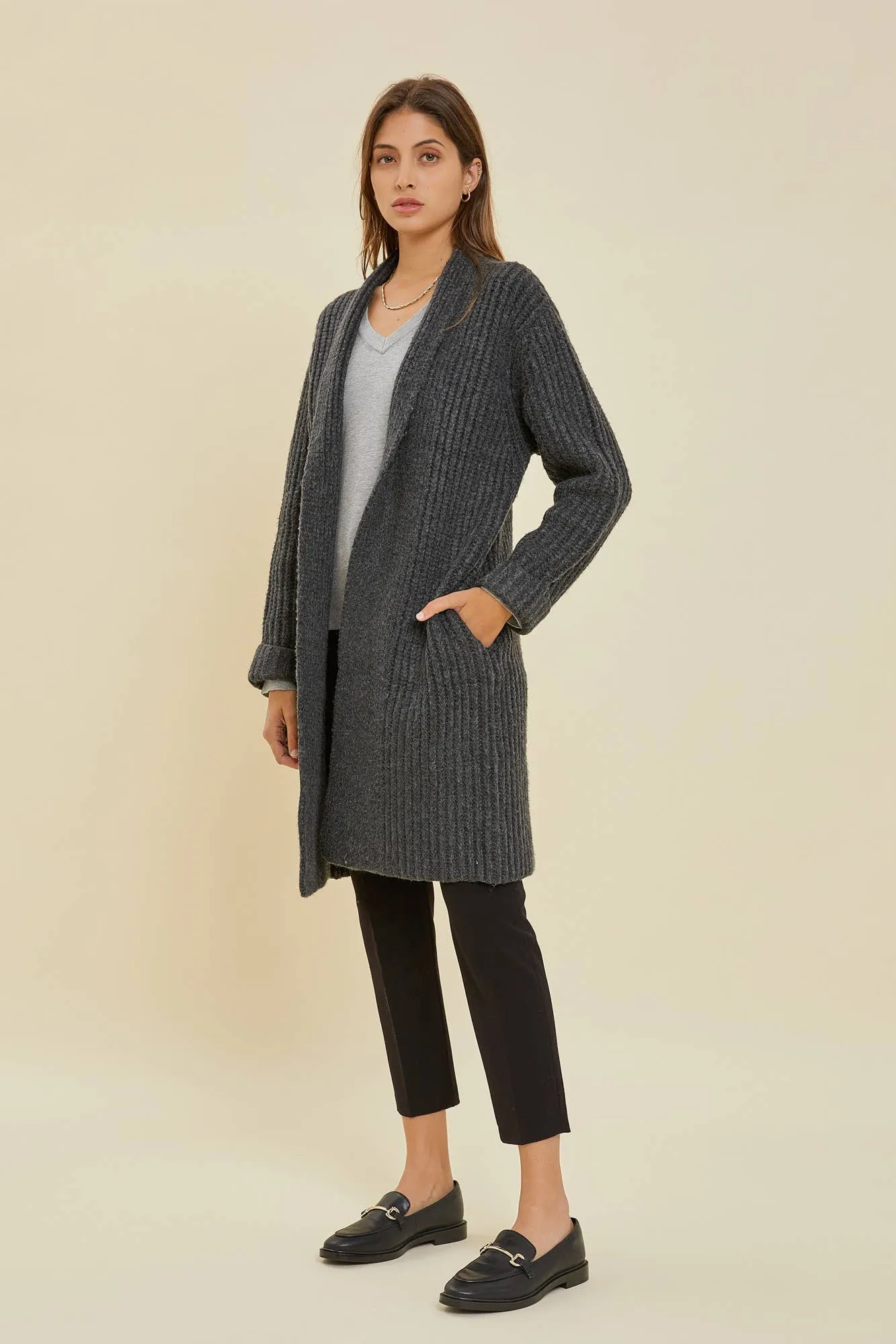 Carols in the Season Chunky Cable Knit Cardigan