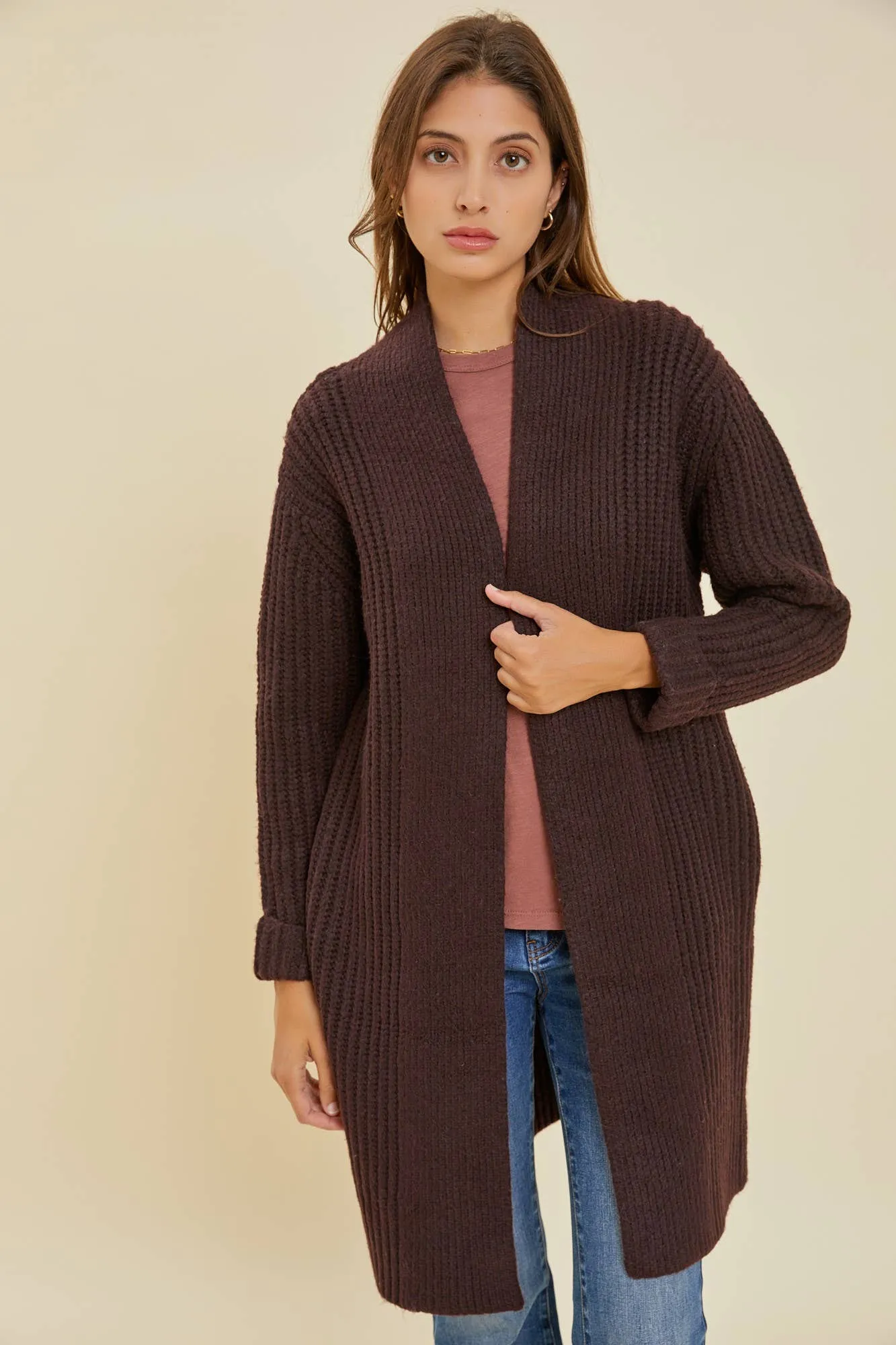 Carols in the Season Chunky Cable Knit Cardigan