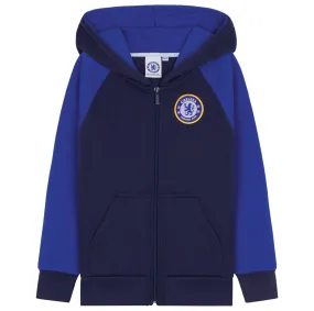 Chelsea F.C. Boys Zip Up Hoodie with Pockets