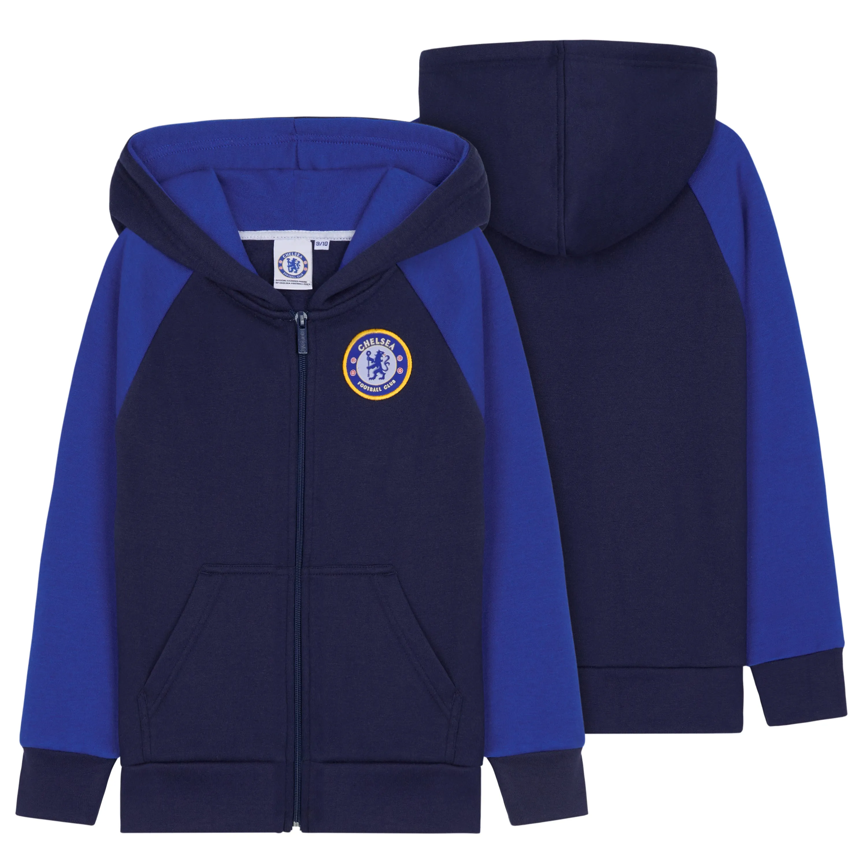 Chelsea F.C. Boys Zip Up Hoodie with Pockets