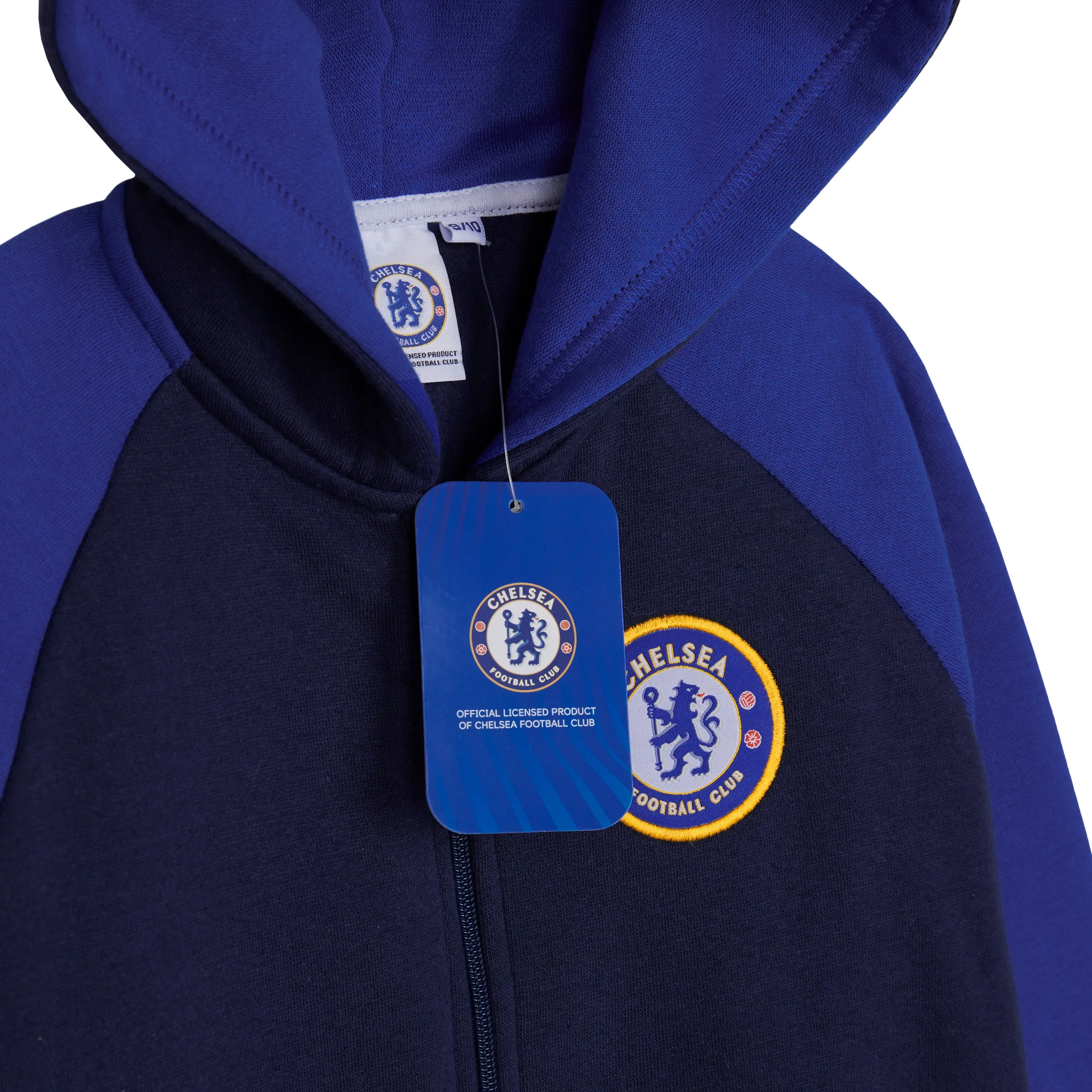 Chelsea F.C. Boys Zip Up Hoodie with Pockets