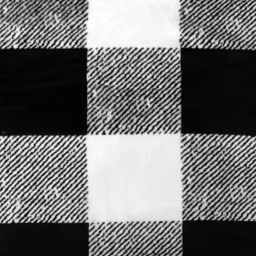 Coral fleece bonded to fur - Plaids - White