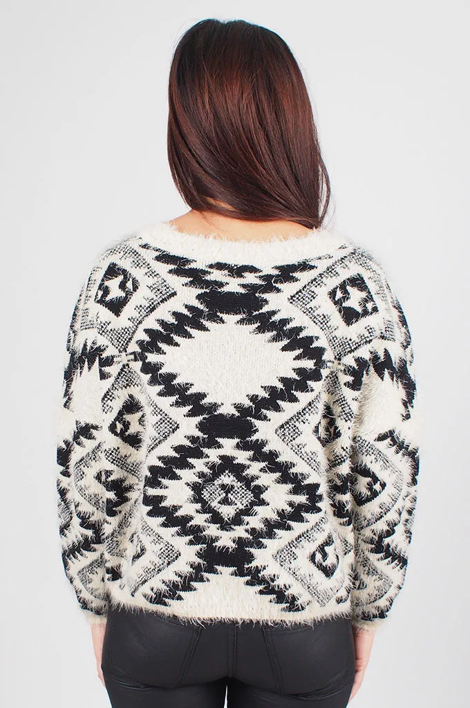 Cropped Afghan Knit