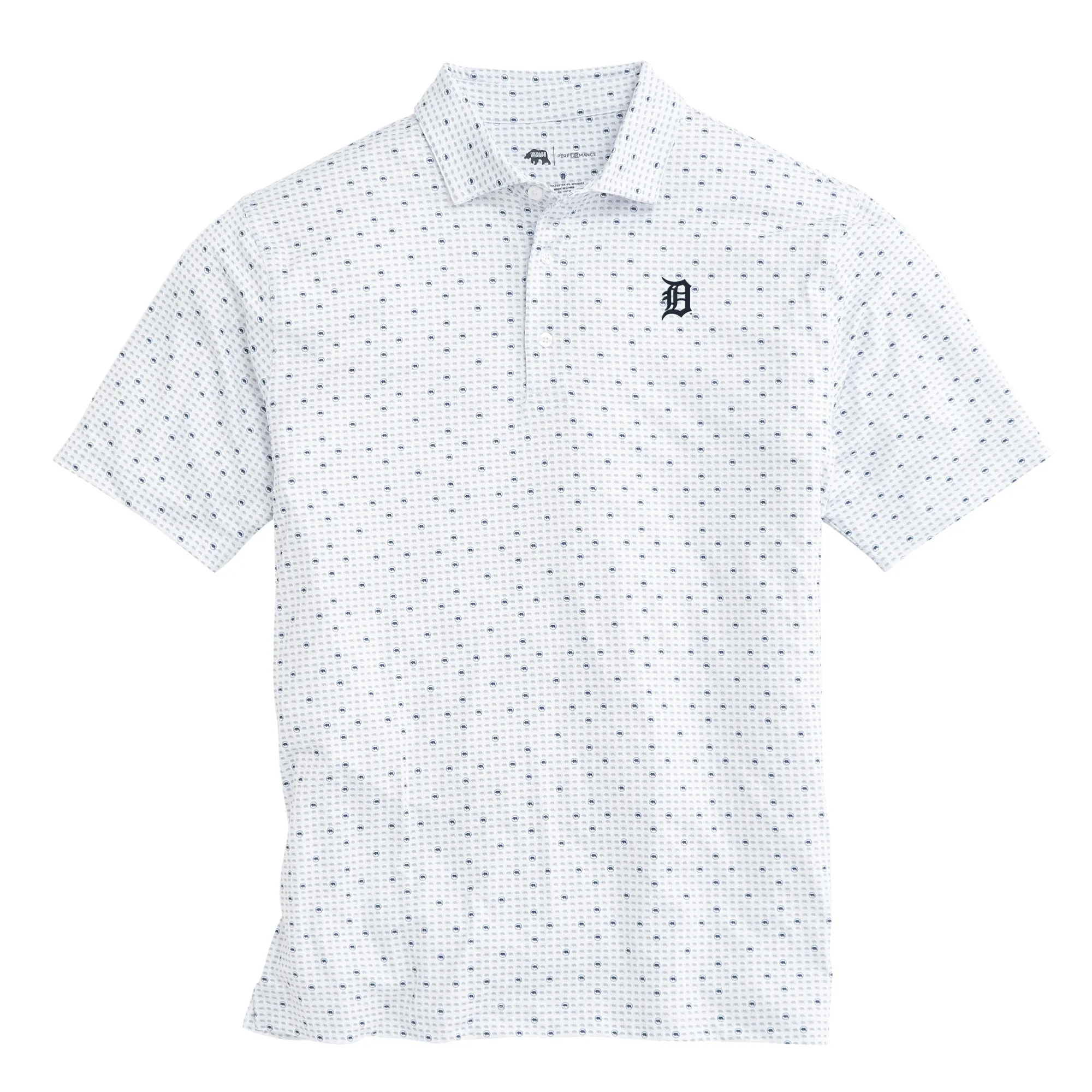 Detroit Tigers Tour Logo Printed Performance Polo